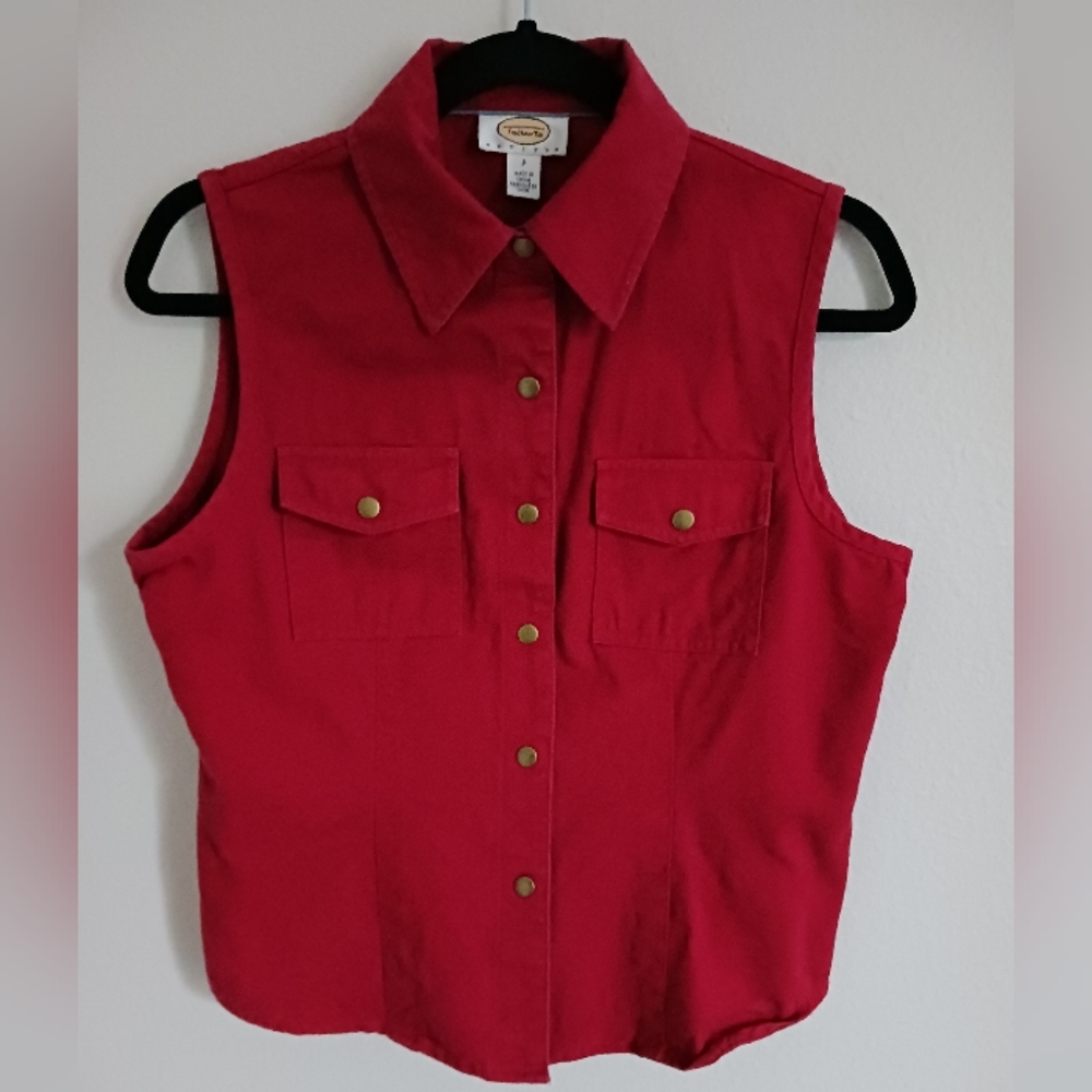 Talbots Petites Red Vest